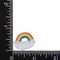 Set of 3, 1 inch - Rainbow with White Cloud Embroidered, Iron on Patch